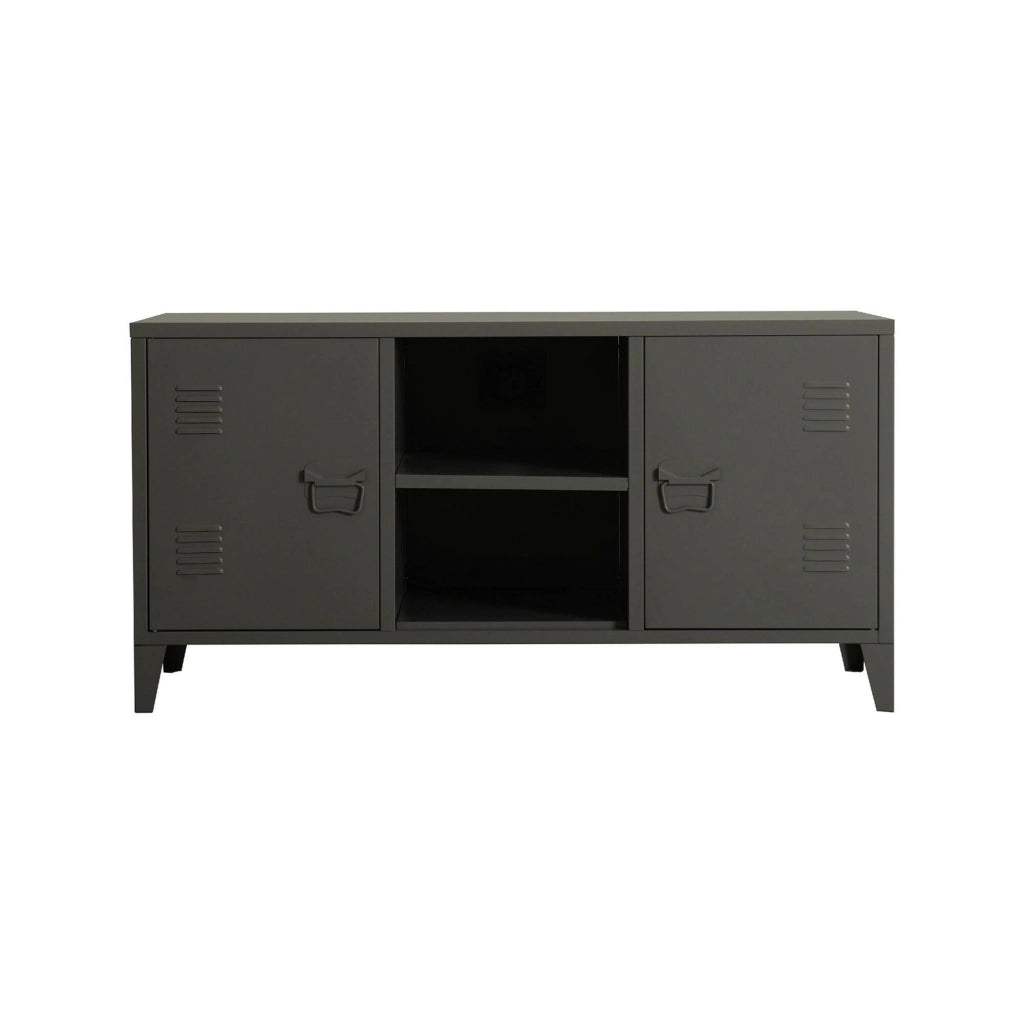 Credenza Friddi, Buffet da soggiorno, Madia da salotto, Dispensa da cucina, 120x40 h73 cm, Ardesia