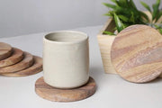 Sedimenti assorbenti per bicchieri | Sedimenti naturali gialli rotondi per bicchieri, calici e bicchieri da vino (set da 6)