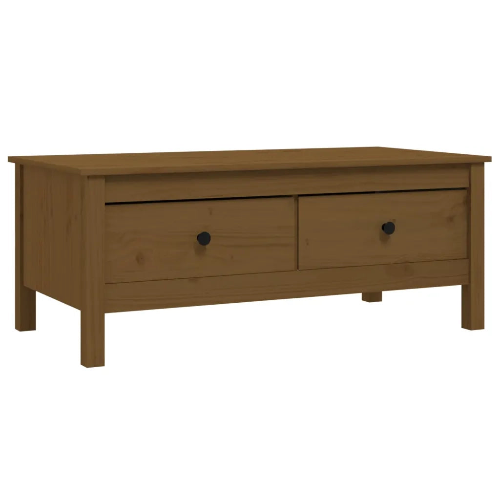 Tavolino da Salotto ambra 100x50x40 cm Legno Massello di Pino 814607
