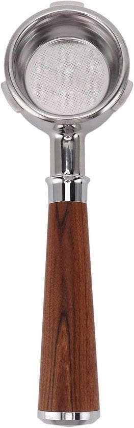 Portafilter senza fondo 3 fori design - 58 mm - maniglia in legno massello - macchine da caffè - un design sequoia