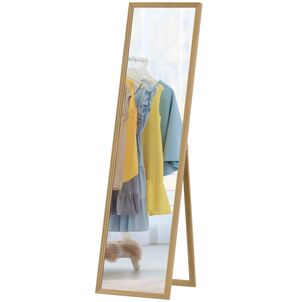 Specchio intero con piedistallo ¨C zephmum ¨C Naturale 40x150 cm