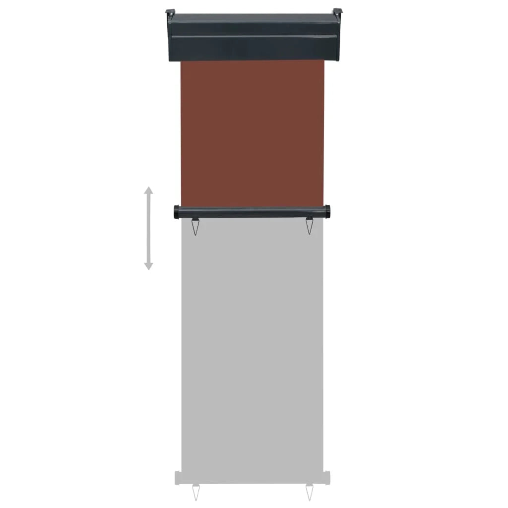 Tenda da sole laterale retrattile/schermo protettivo per patio giardino terrazza balcone 60 x 250 cm marrone 02_0007035