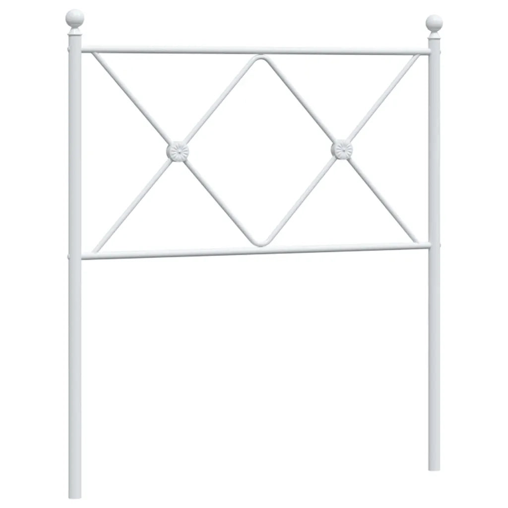 Testiera | Testata di Ricambio in Metallo Bianco 75 cm
