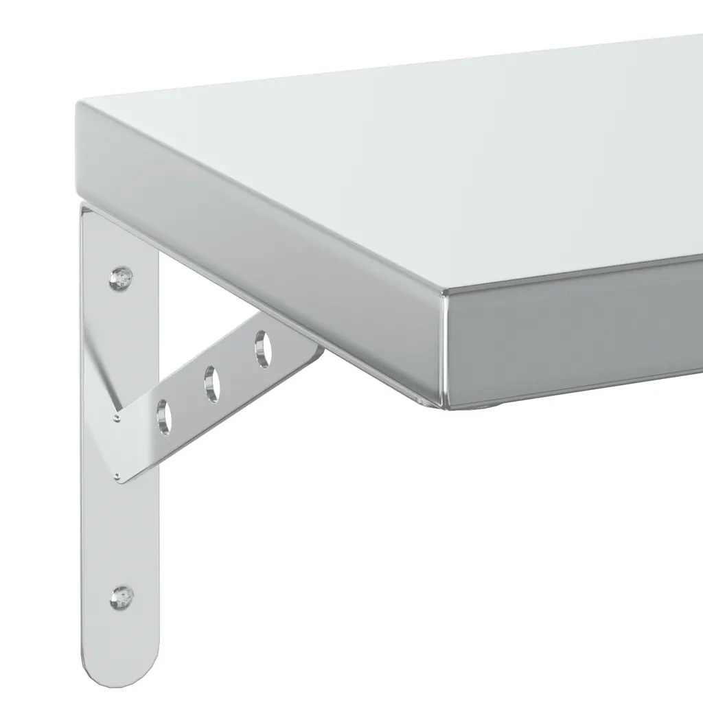 Mensole a Muro 2 pz 100x23,5 cm Argento in Acciaio Inossidabile