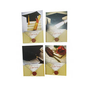 Trade Shop - 2 Biglietto Auguri Congratulazioni Laurea Con Busta Rosso Cappello Penna -