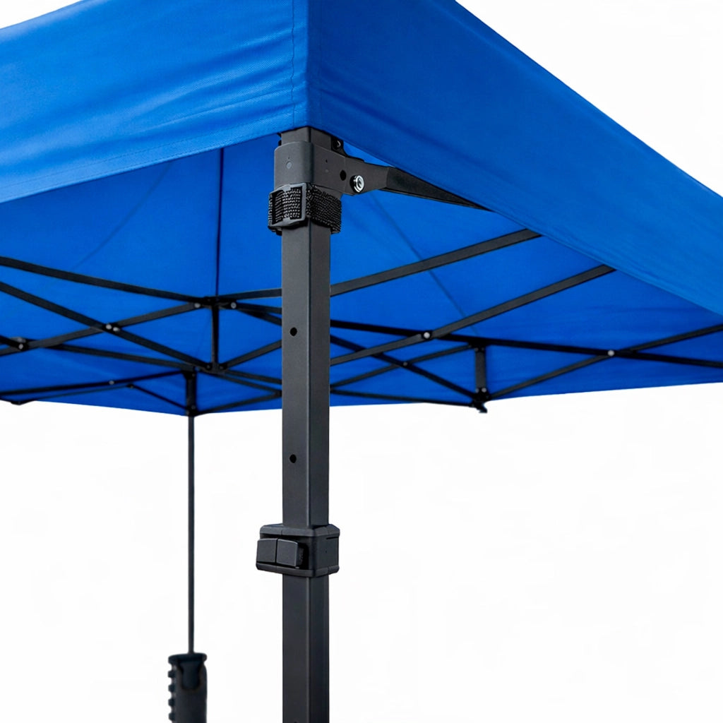 Gazebo Professionale Per Eventi Sagre E Feste Richiudibile Automatico In Acciaio Con Telo Oxford 1200D PVC Impermeabile E Anti UV Struttura A Fisarmonica Sacche Zavorra E Borsa Trasporto 3x4.5 M Blu