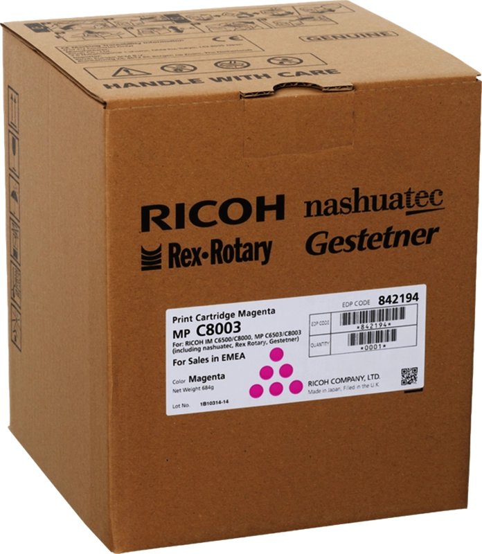 ORIGINAL Ricoh toner magenta 842194 C8003M ~27000 Seiten