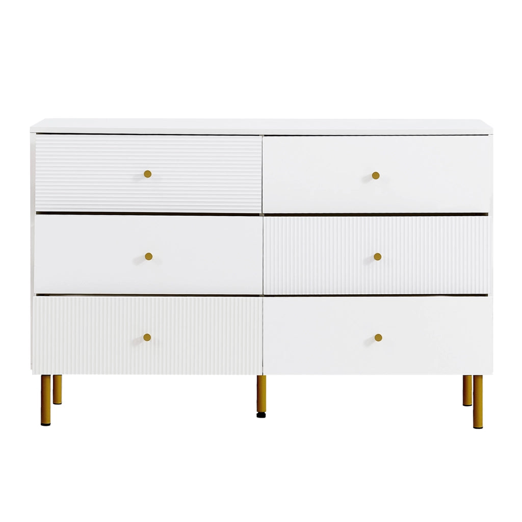 Cassettiera 6 Cassetti ¨C Xylo ¨C Bianco, MDF, Metallo, 120x40x78