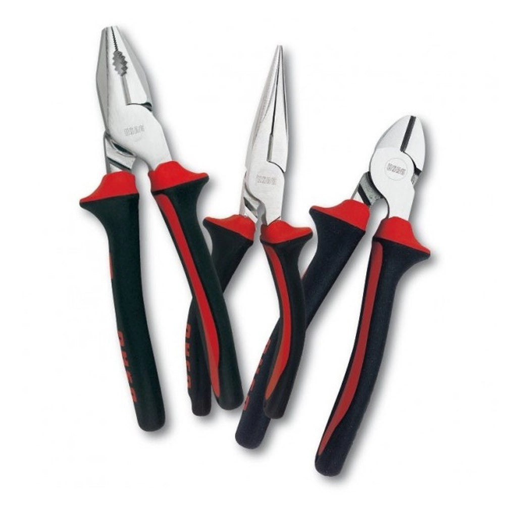 Trade Shop - Kit Set 3 Pezzi Pinze Pinza Tronchese Trinchesina A Punta Attrezzi Da Lavoro -