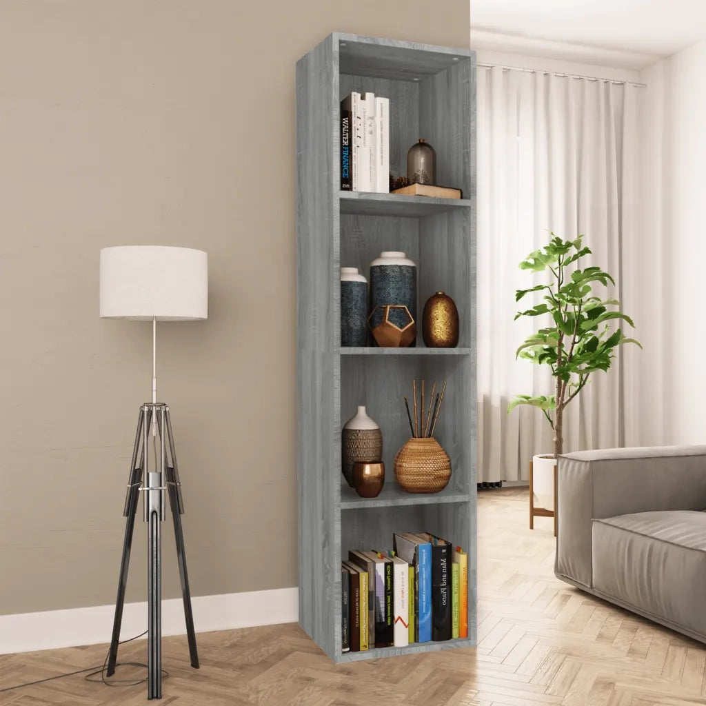 Libreria/Mobile TV Grigio Sonoma 36x30x143 cm Legno Multistrato cod mxl 17855