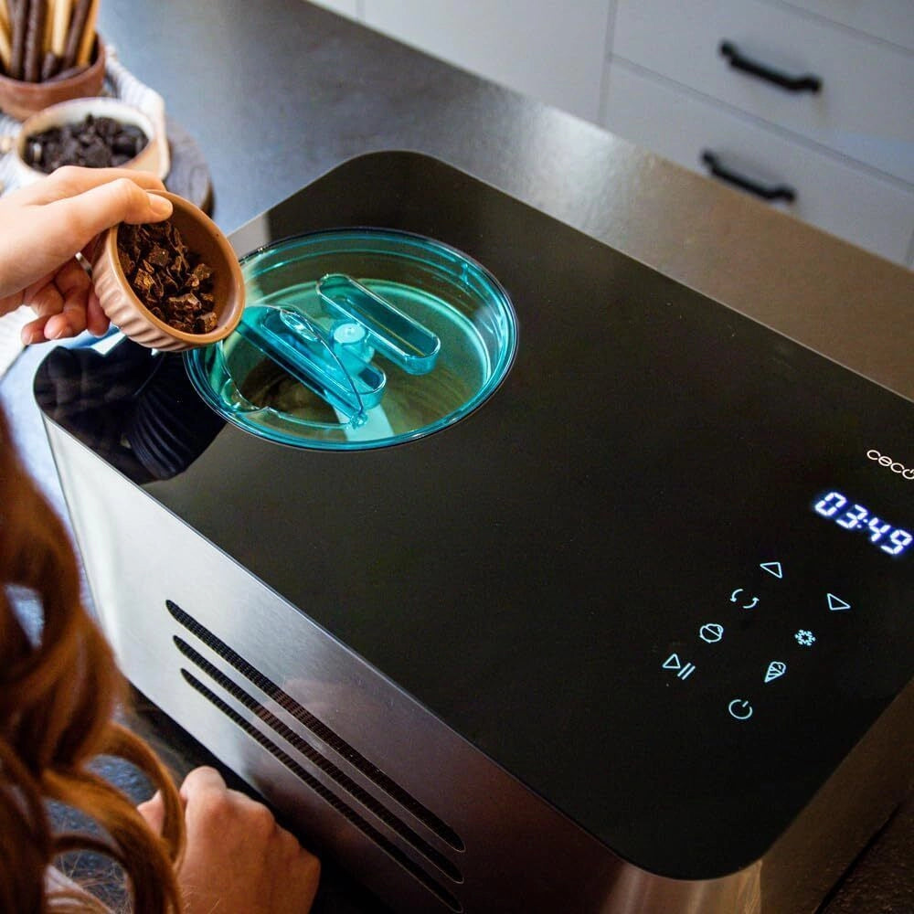Cecotec Gelacy 1500 Touch Gelatiera con Compressore 1,5 L 150 W Display Touch Screen Finestra di Controllo colore Nero