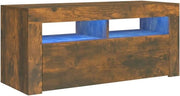 Mobile per TV con illuminazione LED - Colore scuro di quercia - 90x35x40 cm - Mobile HIFI moderno