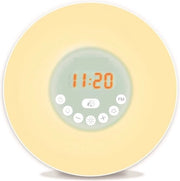 Alarme da Sveglia con Luce del Sole - Lampada da Notte con Radio FM - Alba e tramonto simulati - 6 Sfumature di natura - Funzione snooze - 6 Suoni naturali