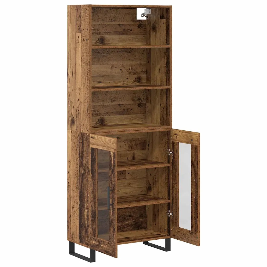 Credenza-Buffet-Armadio da cucina Legno vecchio 69,5 x 34 x 180 cm Legno multistrato 642153
