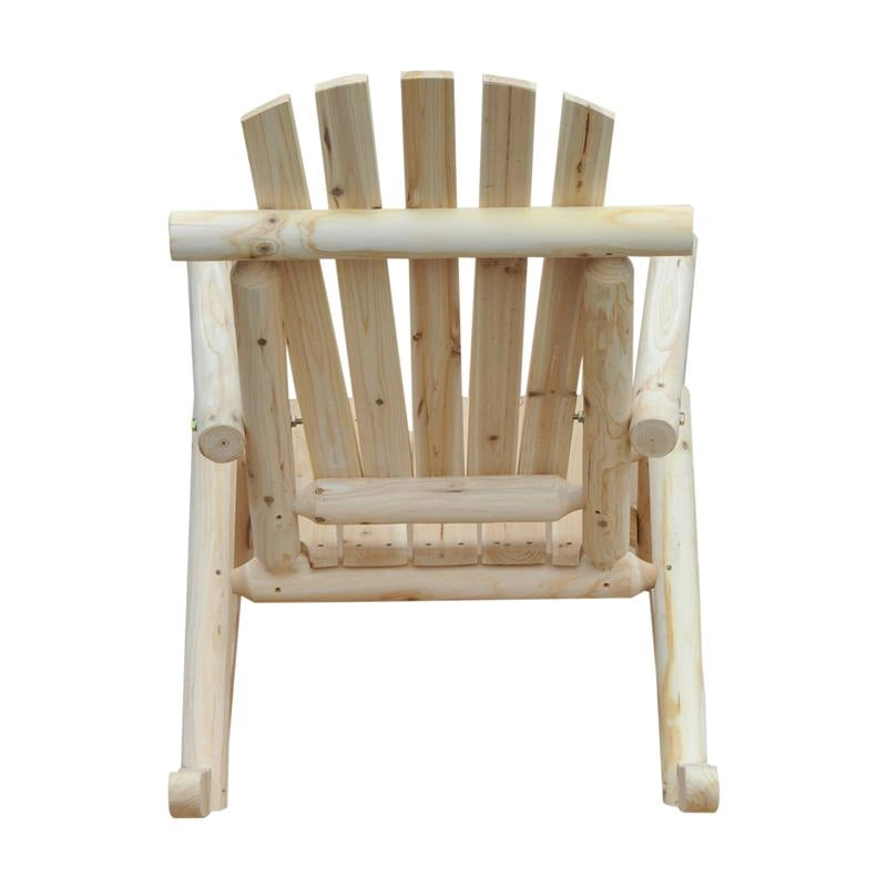 SEDIA A DONDOLO DA GIARDINO STILE ADIRONDACK IN LEGNO 66 X 96 X 98 CM