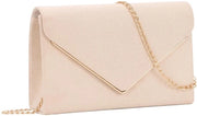Clutch in Pelle per Donna Borsa da Festa con Spalla in Pelle Chiusa con Cinturino Elegante Borsa da Spalla in Pelle per Festa da Sera