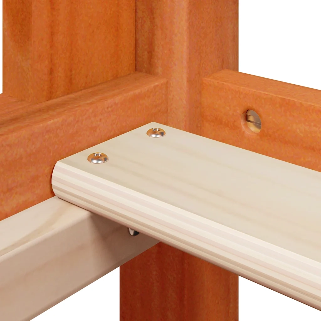Letto singolo | Letto per adulti | Letto a Soppalco con Tetto Cera 80x200 cm in Legno di Pino