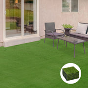 Erba sintetica modulare 10 pezzi 30 x 30 cm verde scuro, drenante e resistente ai raggi UV