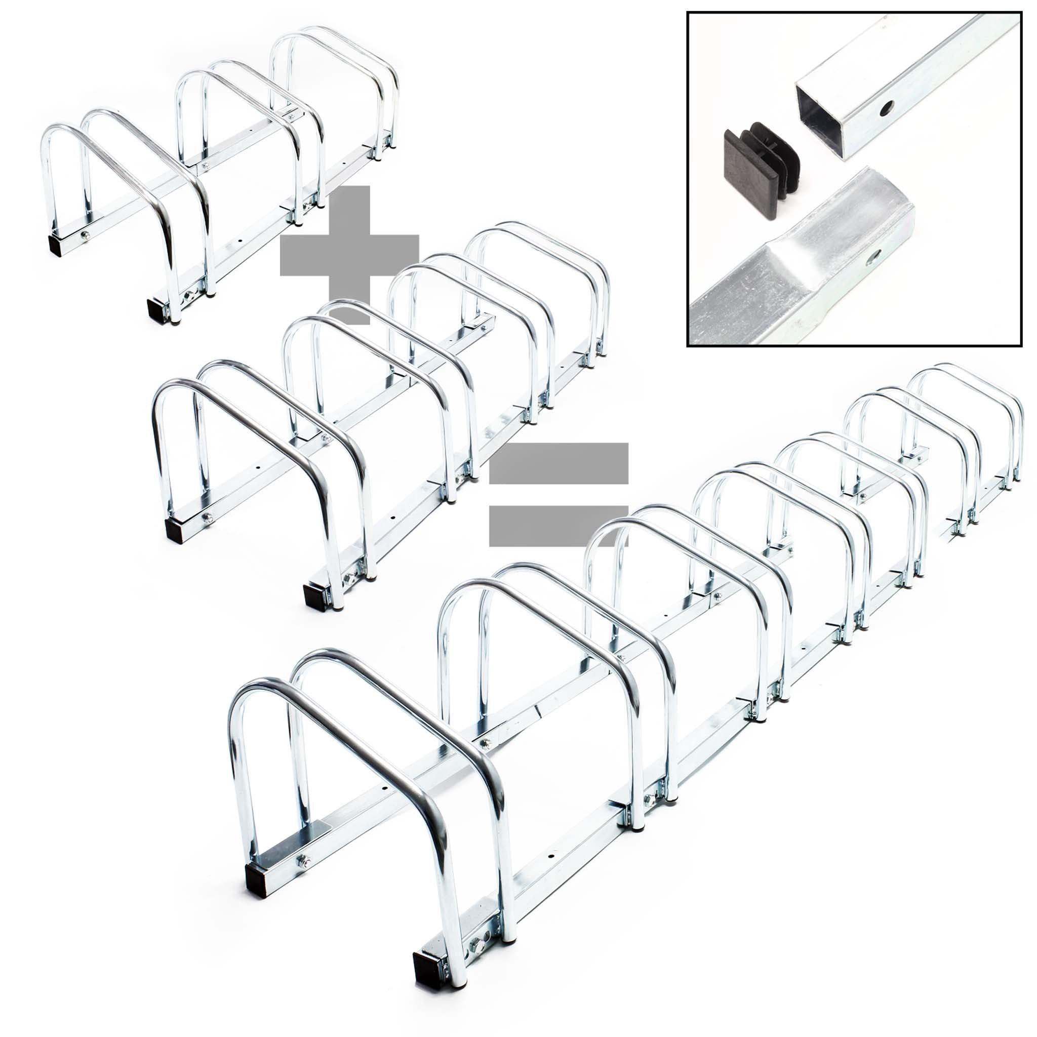 Rastrelliera per 3 biciclette 70x33x27 cm acciaio zincato Porta bici