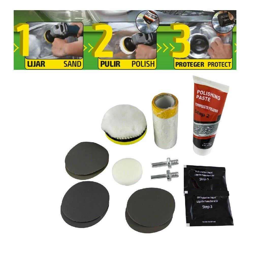 Ripristino fari Kit Ripristina fanali per restaurare lucidare fari luci auto