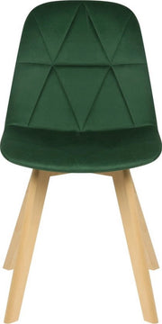 Set di 2 divani da pranzo in velluto - elegante e stile - imbottitura soffice - supporto comodo - forma ergonomicamente curva - verde