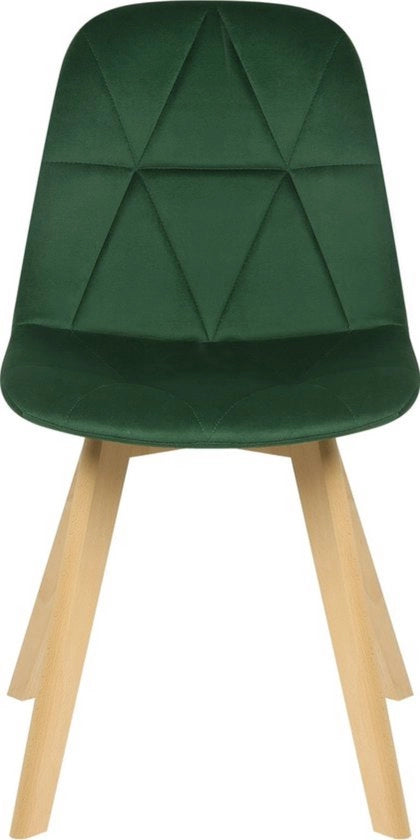 Set di 2 divani da pranzo in velluto - elegante e stile - imbottitura soffice - supporto comodo - forma ergonomicamente curva - verde