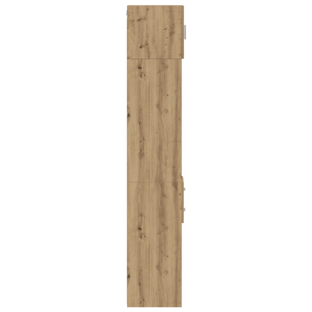 Armadio sottile  in rovere artigianale 30x42.5x225 cm in legno ingegnerizzato