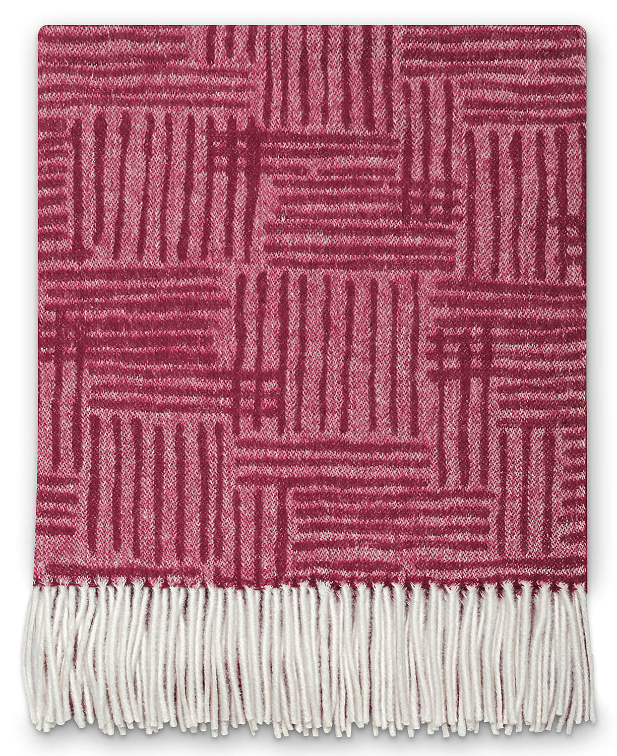 Plaid Misto Cotone 130x170 cm Effetto Cashmere 230 gr/mq Cober Orient Borgogna