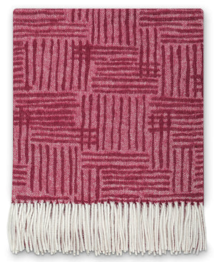 Plaid Misto Cotone 130x170 cm Effetto Cashmere 230 gr/mq Cober Orient Borgogna