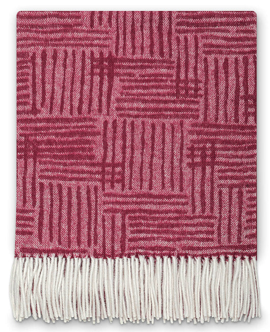 Plaid Misto Cotone 130x170 cm Effetto Cashmere 230 gr/mq Cober Orient Borgogna