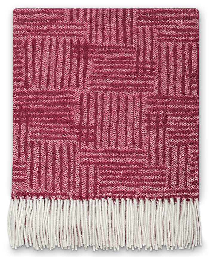 Plaid Misto Cotone 130x170 cm Effetto Cashmere 230 gr/mq Cober Orient Borgogna