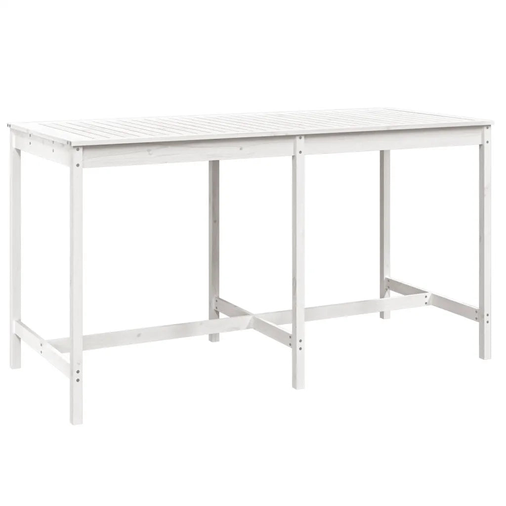 Set Bar da Giardino 9 pz Bianco in Legno Massello di Pino 3154771