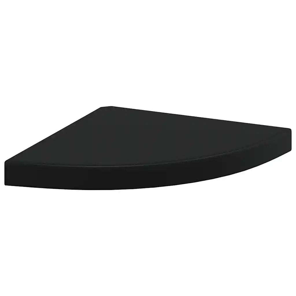 Scaffale Angolare a Parete | Mensola sospesa Nero 35x35x3,8 cm in MDF