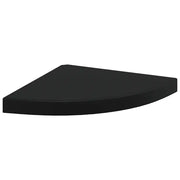 Scaffale Angolare a Parete | Mensola sospesa Nero 35x35x3,8 cm in MDF
