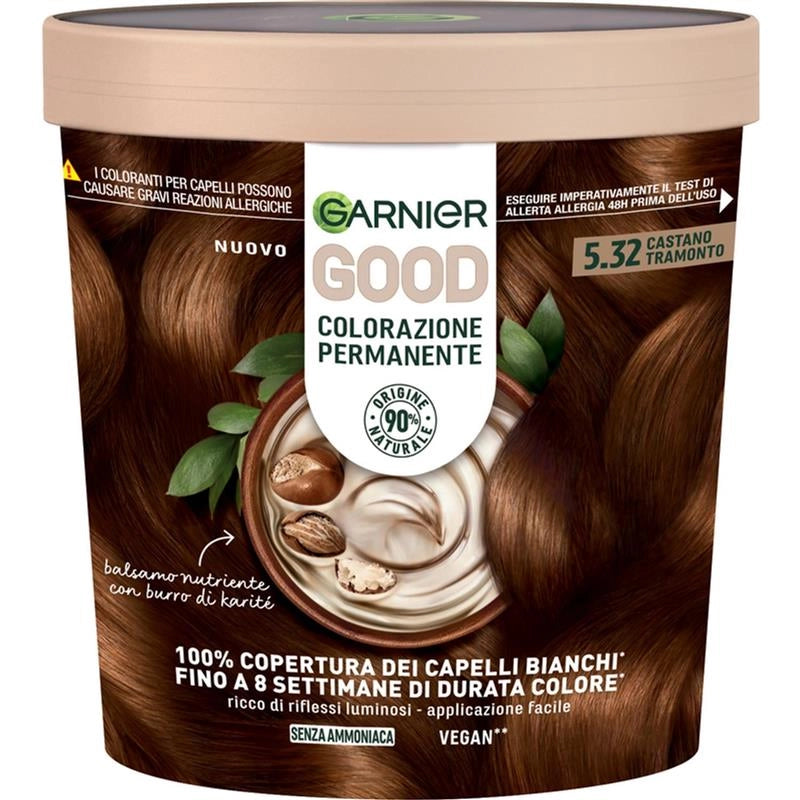 GARNIER GOOD COLORAZIONE PERMANENTE SENZA AMMONIACA CASTANO TRAMONTO 5.32