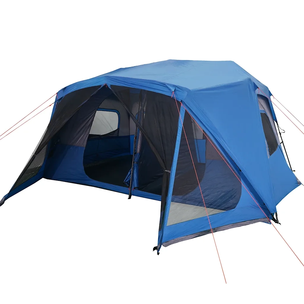 Tenda Campeggio 10 Persone-Tenda per Escursionismo Blu Rilascio Rapido Impermeabile