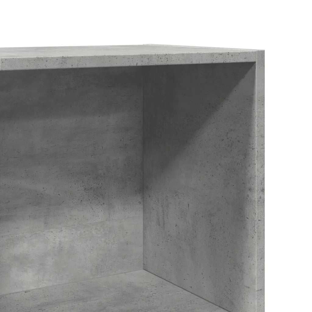 Libreria-Scaffale per Libri-Mobile di Stoccaggio Grigio Cemento 40x30x114 cm in Legno Multistrato