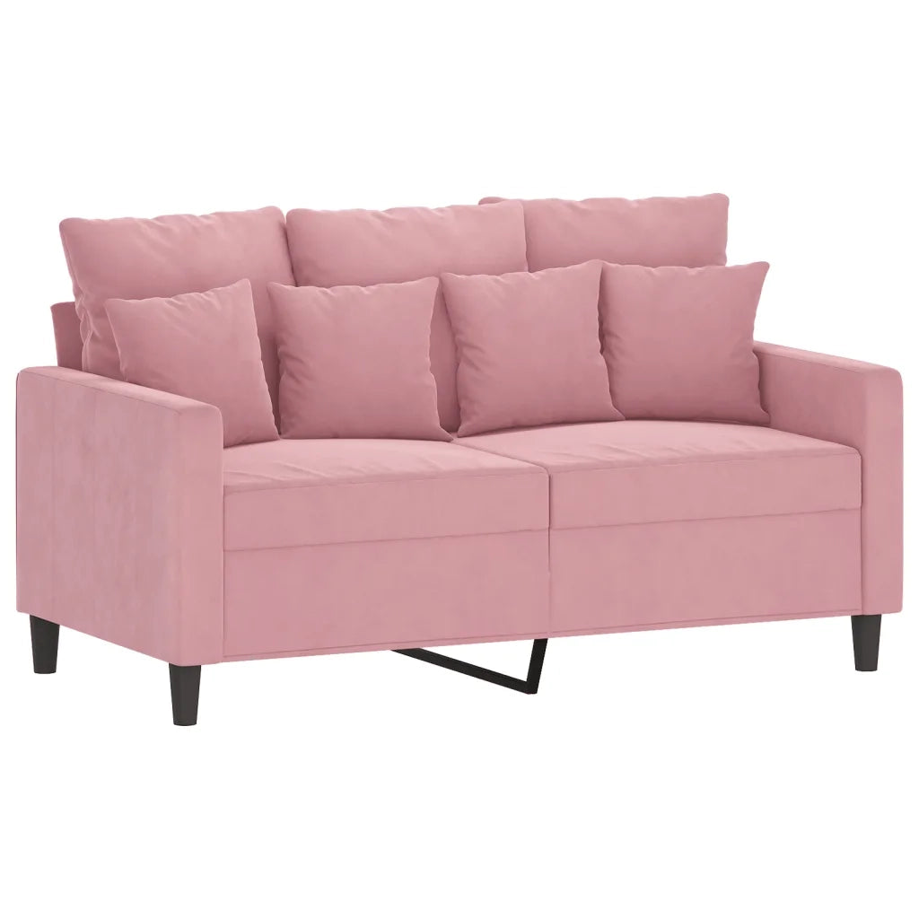 Set di Divani 2 pz con Cuscini rosa in Velluto 3201723