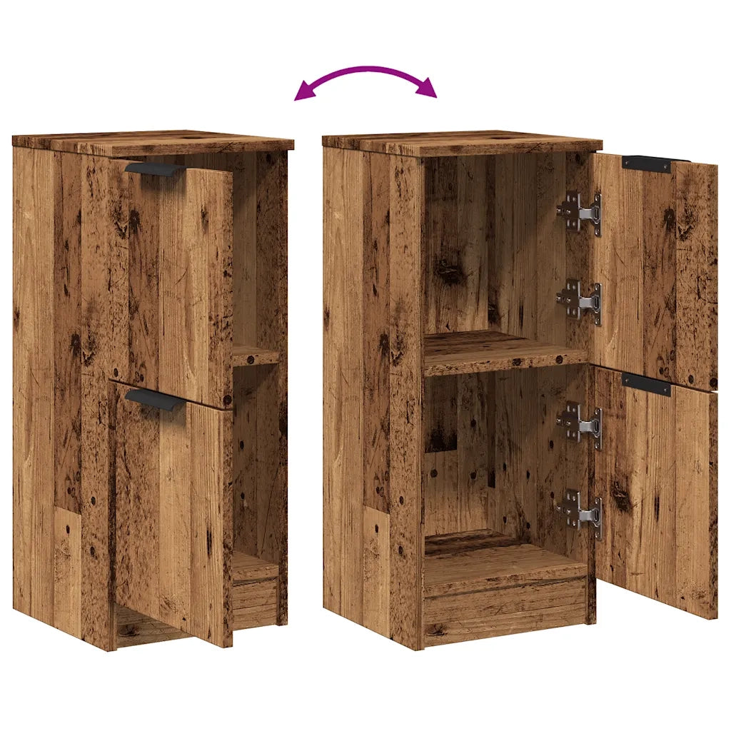 Credenze 2 pz Legno Antico 30x30x70 cm in Legno Multistrato