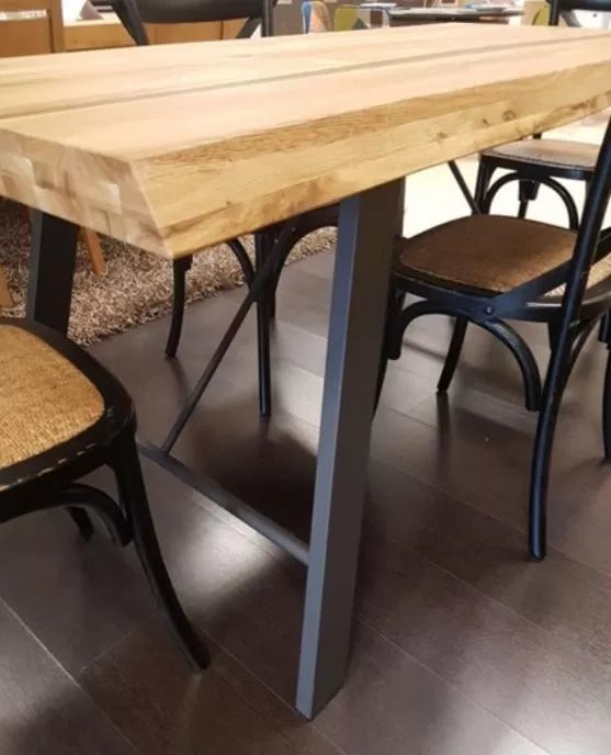 Tavolo massello nodo aperto 250x100 sp. 6 cm  fisso (802) - Mobili 2G