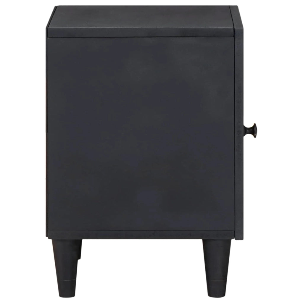 Set di 2 Comodini | Armadio da Notte | Mobiletto da notte con porta Nero 40 x 33 x 46 cm