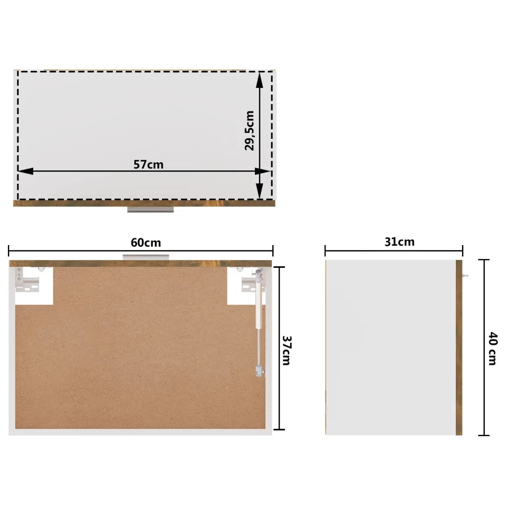 Mobile Pensile “Lyon” Rovere Fumo 60x31x40 cm in 815591
