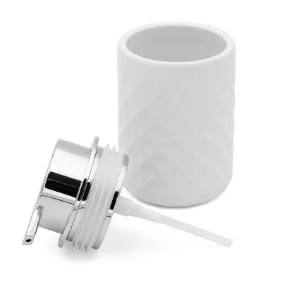 Dispenser sapone bianco da appoggio in ceramica Cristal