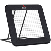 Rebounder multi-sport pieghevole in acciaio nero 128 x 118 x 108-120 cm