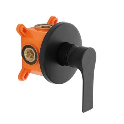 Set miscelatori lavabo alto bidet e doccia Flat nero opaco con piletta