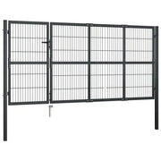 Cancello da Giardino con Pali in Acciaio 350x120 cm Antracite 144400