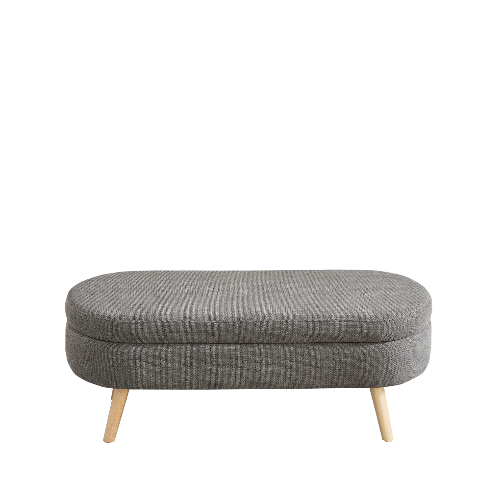 Panca con Vano Contenitore in Chenille ¨C MINIMAL ¨C 110 cm, Ingresso e Corridoio