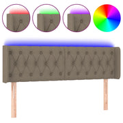 Testiera | Testata a LED Tortora 147x16x78/88 cm in Tessuto