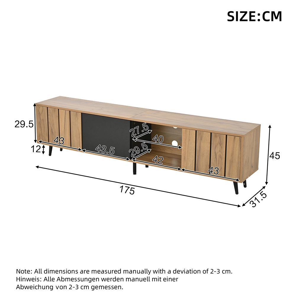 Mobile TV basso - Xylo - 175x31.5x45 cm 3 ante