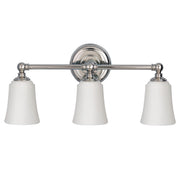 Applique bagno 3xG9 IP44 cromo vetro opale Feiss Huguenot Lake
